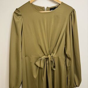 Elegant Olive Green Dress